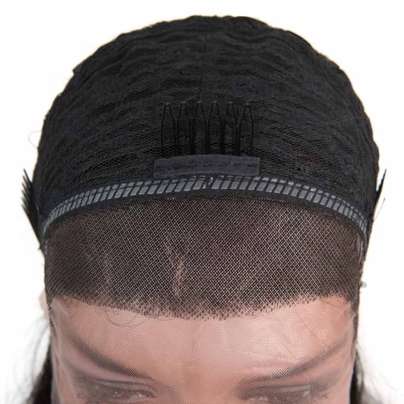 24" Black Brown Ombre Wavy Lace Front Wig - Picture 4 of 5